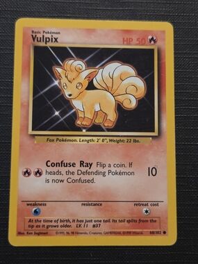 Pokemon Base Set 1999 VULPIX Trading Card (68/102)